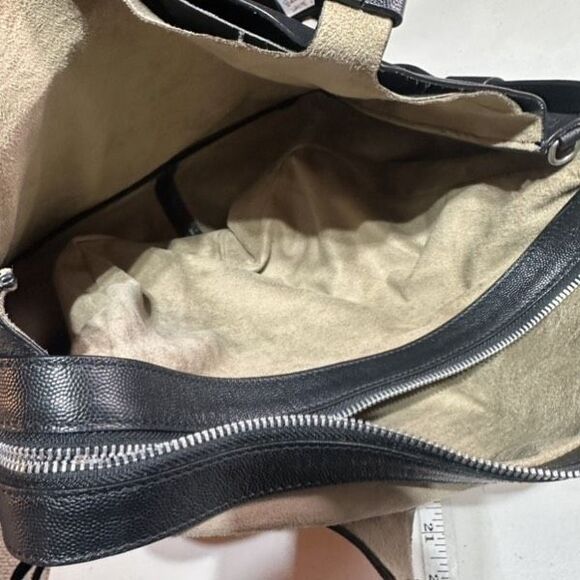 Lia Numa black leather handbag top handle bag satchel made in Italy - Picture 16 of 16